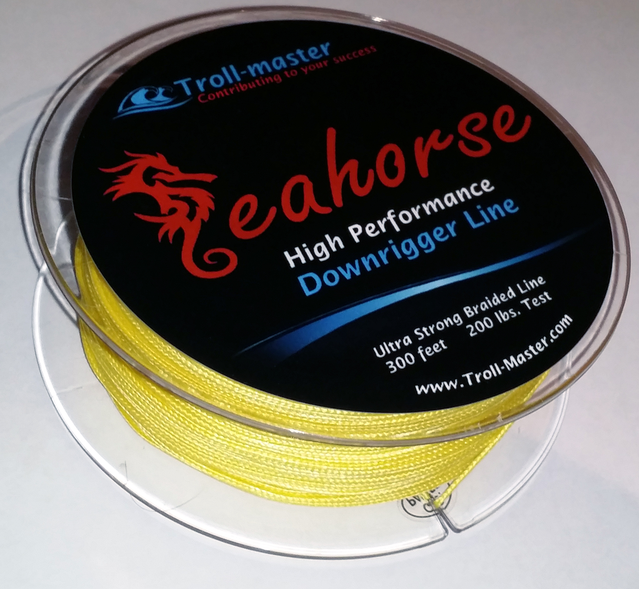 Seahorse Downrigger Braided Line 300ft Yellow